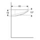 Geberit Lavabo Paracelsus 64x49 cm, sans trop-plein, accessible, blanc