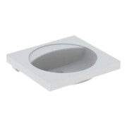 Geberit Lavabo Preciosa 60x55 cm, blanc, sans robinet, sans trop-plein, avec tablette-1