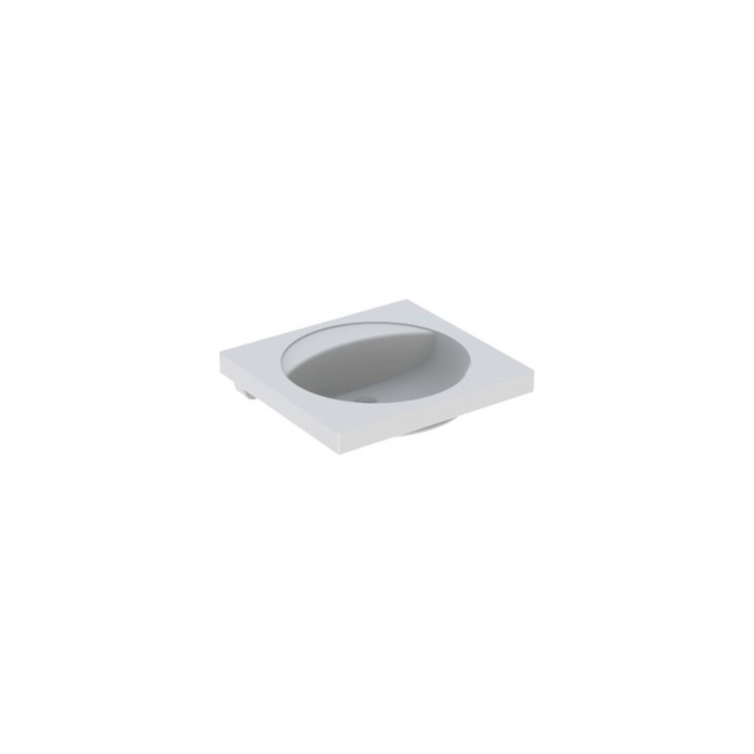 Geberit Lavabo Preciosa 60x55 cm, blanc, sans robinet, sans trop-plein, avec tablette