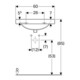 Geberit Lavabo Preciosa 60x55 cm, blanc, sans robinet, sans trop-plein, avec tablette