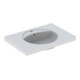 Geberit Lavabo Preciosa 80x55 cm, blanc, mitigeur, trop-plein, tablette-1