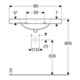 Geberit Lavabo Preciosa 80x55 cm, blanc, mitigeur, trop-plein, tablette
