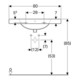 Geberit Lavabo Preciosa 80x55 cm, blanc, mitigeur, trop-plein, tablette-4