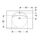 Geberit Lavabo Preciosa 80x55 cm, blanc, mitigeur, trop-plein, tablette-5