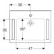 Geberit Lavabo Publica 70x55 cm, sans trop-plein, sans robinetterie, avec trou, BF, blanc mat-5