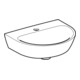 Geberit Lavabo Renova 45x36 cm, blanc/KeraTe, avec robinet, sans trop-plein