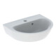 Geberit Lavabo Renova 45x36cm, blanc, avec robinetterie, avec trop-plein asymétrique-1