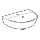 Geberit Lavabo Renova 45x36cm, blanc, avec robinetterie, avec trop-plein asymétrique-5