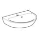 Geberit Lavabo Renova 50x40 cm, blanc, avec robinet, avec trop-plein asymétrique