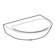 Geberit Lavabo Renova 50x40 cm, blanc, sans trou de robinet, sans trop-plein-2