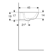 Geberit Lavabo Renova 55x45 cm, blanc, avec trou robinet, avec trop-plein-2