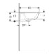 Geberit Lavabo Renova 55x45 cm, blanc, avec trou robinet, sans trop-plein