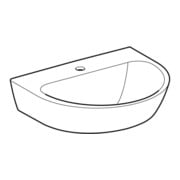 Geberit Lavabo Renova 55x45 cm, blanc/KeraTe, avec robinetterie, sans trop-plein-4