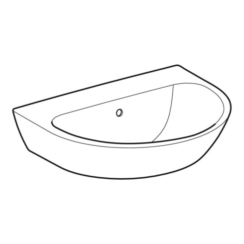Geberit Lavabo Renova 60x48 cm, blanc/KeraTe, sans robinet, avec trop-plein