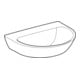 Geberit Lavabo Renova 60x48 cm, blanc/KeraTe, sans robinet, sans trop-plein-5