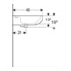 Geberit Lavabo Renova 60x49 cm, perg., avec trou robinet et trop-plein