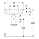 Geberit Lavabo Renova 60x49 cm, perg., avec trou robinet et trop-plein