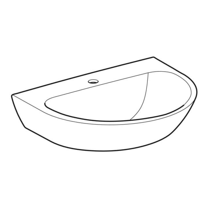 Geberit Lavabo Renova 65x50 cm, blanc/KeraTe, avec robinet, sans trop-plein