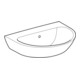 Geberit Lavabo Renova 65x50 cm, blanc/KeraTe, sans robinet, avec trop-plein