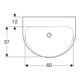 Geberit Lavabo Renova 65x50 cm, blanc/KeraTe, sans robinet, sans trop-plein-2