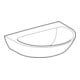 Geberit Lavabo Renova 65x50 cm, blanc/KeraTe, sans robinet, sans trop-plein-4