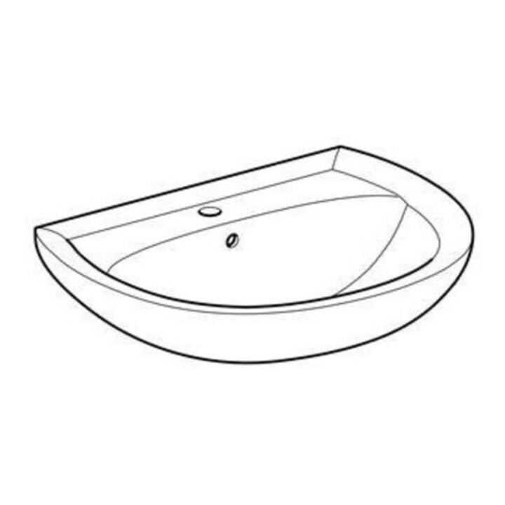 Geberit Lavabo Renova 65x51 cm, Manhattan, avec robinetterie et trop-plein