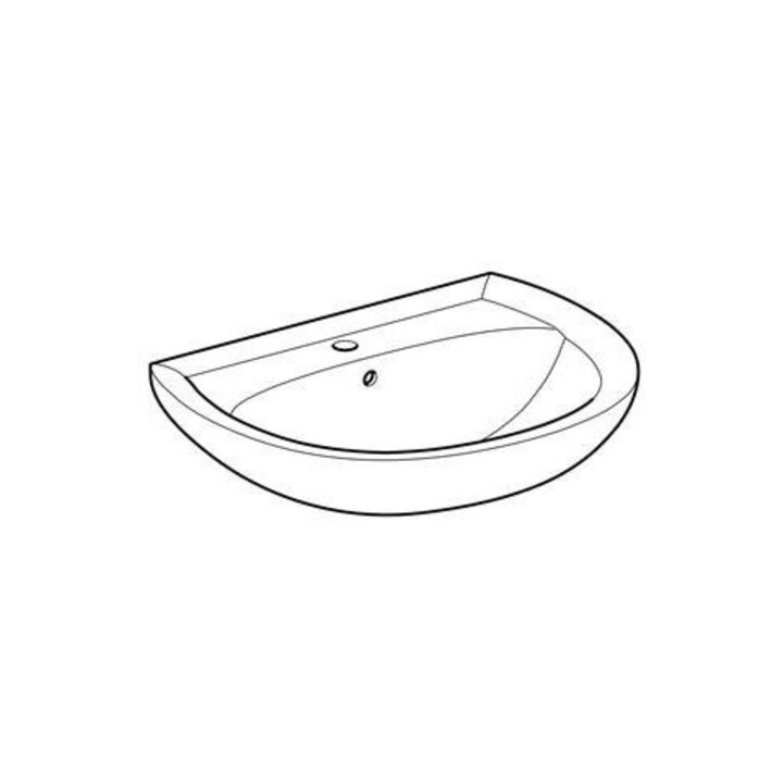 Geberit Lavabo Renova 65x51 cm, perg., avec trou robinet et trop-plein