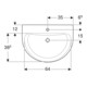 Geberit Lavabo Renova 70x52 cm, blanc/KeraTe, avec robinet, sans trop-plein-4