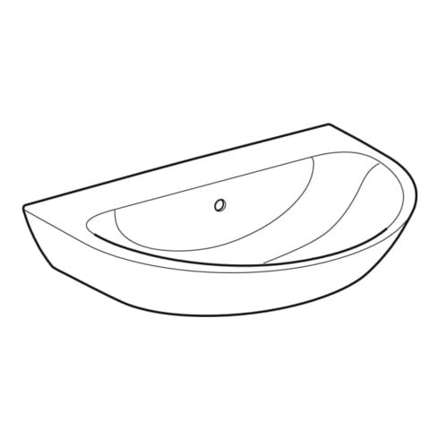 Geberit Lavabo Renova 70x52 cm, blanc/KeraTe, sans robinetterie, avec trop-plein