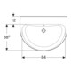 Geberit Lavabo Renova 70x52 cm, blanc, sans trou de robinet, avec trop-plein-2