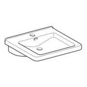 Geberit Lavabo Renova Comfort 55x52,5 cm, BF, avec robinet, avec trop-plein, blanc-4