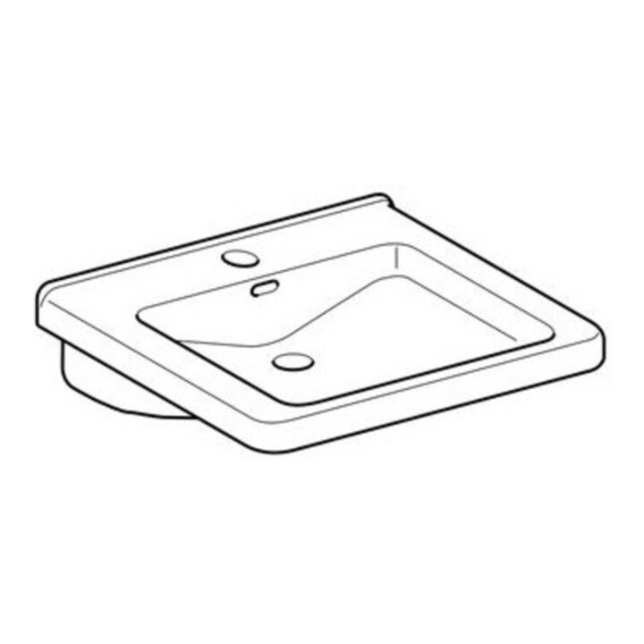Geberit Lavabo Renova Comfort 55x52,5 cm, BF, avec robinet, avec trop-plein, blanc