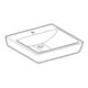Geberit Lavabo Renova Comfort 55x55 cm, BF, avec robinet, sans trop-plein, blanc