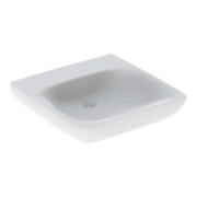 Geberit Lavabo Renova Comfort 55x55 cm, sans trop-plein, sans robinetterie, accessible PMR, blanc