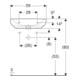 Geberit Lavabo Renova Comfort 55x55 cm, sans trop-plein, sans robinetterie, accessible PMR, blanc