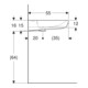 Geberit Lavabo Renova Comfort 60x55 cm, BF, avec HL et ÜL, blanc K-Tect