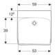 Geberit Lavabo Renova Comfort 60x55 cm, o HL + Ü, BF, bl. K-Tect