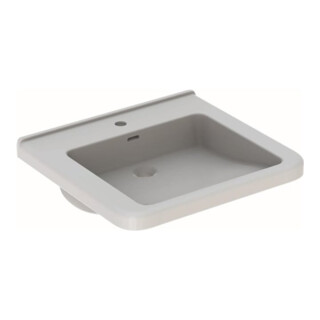 Geberit Lavabo Renova Comfort 65x55 cm, accessible, avec robinet, avec trop-plein, blanc