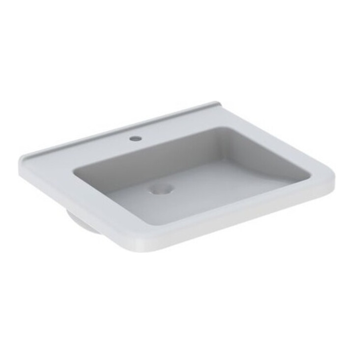 Geberit Lavabo Renova Comfort 65x55 cm, BF, avec robinet, sans trop-plein, blanc K-Tect