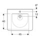 Geberit Lavabo Renova Comfort 65x55 cm, BF, avec robinet, sans trop-plein, blanc K-Tect-5