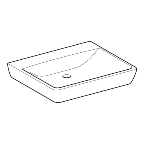 Geberit Lavabo Renova Comfort 65x55 cm, sans trop-plein, sans trop-plein supérieur, accessible, blanc