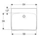 Geberit Lavabo Renova Comfort 65x55 cm, sans trop-plein, sans trop-plein supérieur, accessible, blanc-5