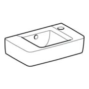 Geberit Lavabo Renova Compact 40x25 cm, avec trop-plein, trou robinet à droite, blanc-4