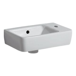 Geberit Lavabo Renova Compact 40x25 cm, évacuation sup., trou robinet à droite, blanc