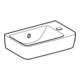 Geberit Lavabo Renova Compact 40x25 cm, évacuation sup., trou robinet à droite, blanc