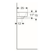 Geberit Lavabo Renova Compact 40x25 cm, évacuation sup., trou robinet à droite, blanc-5