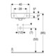 Geberit Lavabo Renova Compact 40x25 cm, sans robinet, sans trop-plein, blanc KeraTect