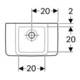 Geberit Lavabo Renova Compact 40x25 cm, sans robinet, sans trop-plein, blanc KeraTect
