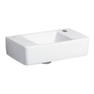 Geberit Lavabo Renova Compact 40x25 cm, sans trop-plein, trou robinet à droite, blanc