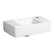 Geberit Lavabo Renova Compact 40x25 cm, sans trop-plein, trou robinet à droite, blanc-1